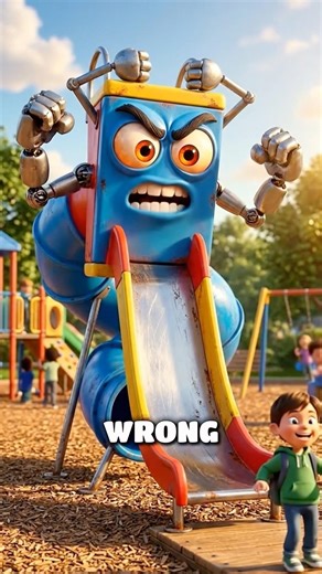 The Playground is FIGHTING BACK! 🥊 (Funny Animation)#objecttalking #viral #trending #playground