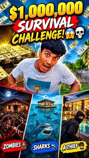 MrBeast’s $1,000,000 Survival Challenge! 😱💀 #ExperimentSudip #shorts