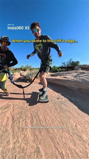 When you skate to the cliff’s edge... | Insta360 X6