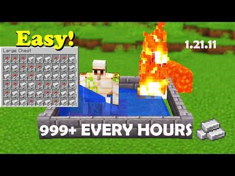 Minecraft Easy Iron Farm | 1.21+ | Java Edition | #minecraft #irongolem 