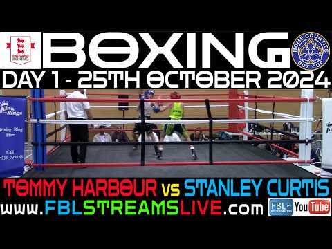 Tommy Harbour vs Stanley Curtis. Home Counties Box Cup 2024. Day 1 Ring A B12. 25/10/2024. Boxing