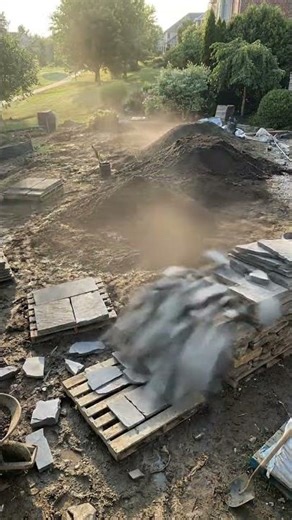 From Mud to Masterpiece: Sloped Backyard Transformation 🌿 #backyardmakeover #shorts