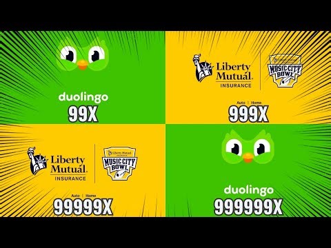 Music City Bowl _ Liberty Mutual Insurance Commercial And Duolingo Getting 999999X Speed