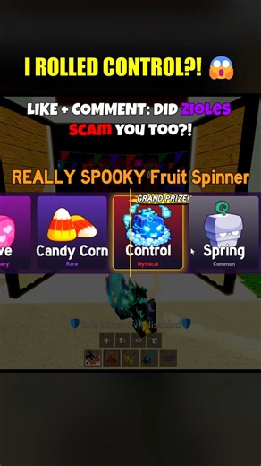I Rolled CONTROL... But Zioles SCAMMED Me! 🎃 (Blox Fruits Halloween Update)