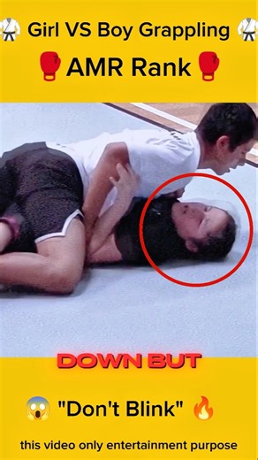 Boy vs Girl Grappling 🥋 / What a Battle Shocking Boy Victory*,😱 #bjj #wrestling #submission #shorts