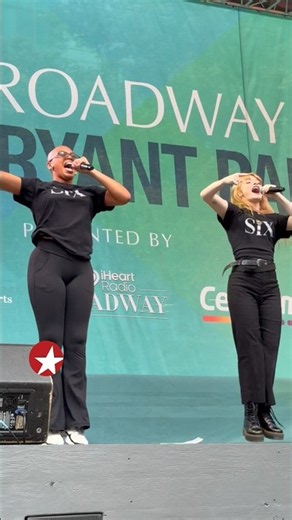 SIX sings the title number at Broadway in Bryant Park 2026