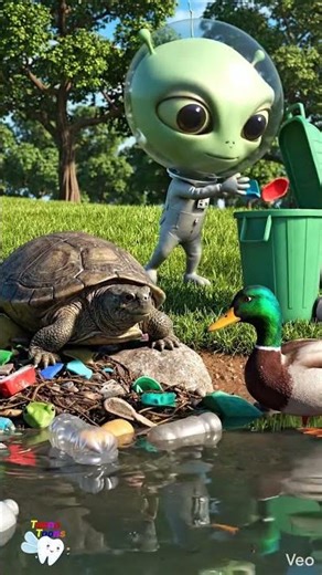 Alien Cleans Dirty Pond 👽💧✨ | Saves Animals 🐸🐟 | Clay Animation Story for Kids