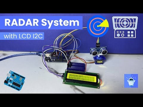 📡 RADAR System Arduino Project with Ultrasonic Sensor , Servo Motor & LCD I2C 📟