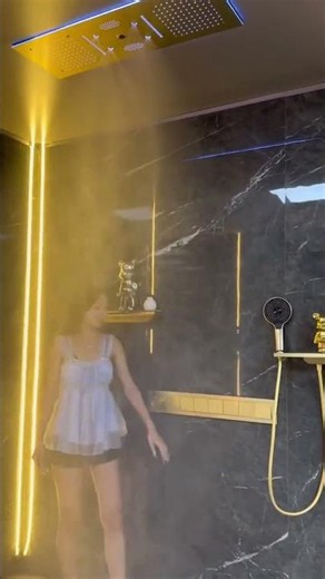 Bathroom goals unlocked! ✨ This smart shower system brings spa vibes home with customizable lights a