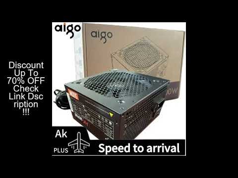 Aigo AK 500W PC PSU Power Supply unit Black Gaming Quiet 120mm rgb Fan 24pin 12V ATX Desktop compute