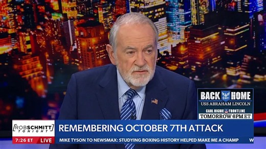 U.S. Ambassador to Israel, Mike Huckabee joins Rob Schmitt tonight to remember the Israeli lives lost on October 7th
