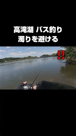【高滝湖 バス釣り】濁っていてもあきらめない #shorts #バス釣り #bassfishing fishing