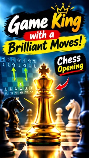 ♟️👑 Game King with Brilliant Moves! | Chess Opening 🔥 #shorts #youtubeshorts #chess