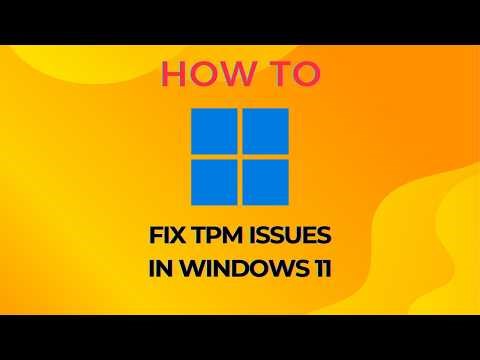 How to fix TPM issues and sign in to work or school accounts on #windows11