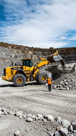 Heavy Equipment Power: Front-End Loader Loading Dump Truck 🏗️
