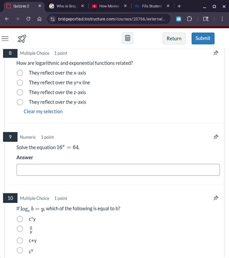 Here are three questions: Question 8: How are logarithmic and ... | Filo