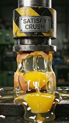This Egg Didn’t Survive… Watch This 😳#satisfying #hydraulicpress #eggcrush #oddlysatisfying #viral
