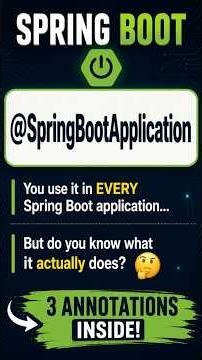 @SpringBootApplication Explained | Spring Boot Interview Question 🔥 #springboot #javainterview