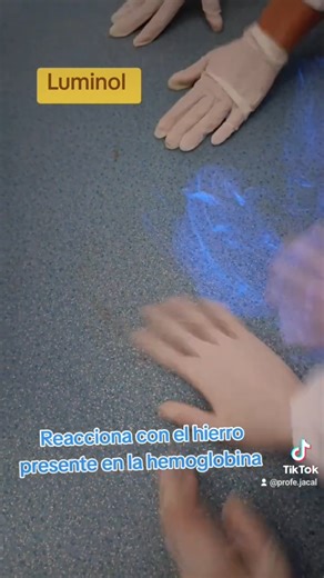 Luminol y hemoglobina #experiment #creative #química #profejacal
