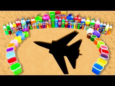 Experiment: Giant Fighter Jet Eruptions from Colorful Orbeez, Big Pepsi, Fanta, Coca Cola vs Mentos