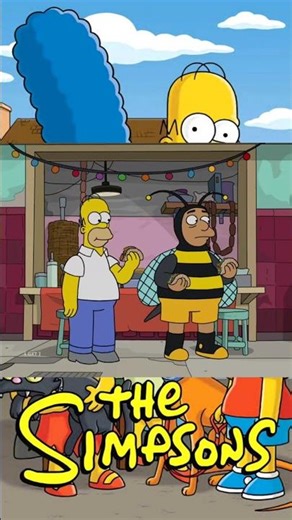 The Simpsons: Homer and Bumblebee man falling. #animation #cartoon #thesimpsons