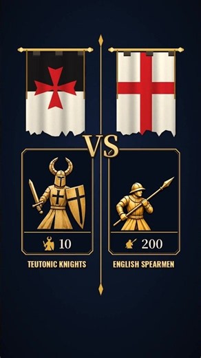 10 Teutonic Knights vs 200 Spearmen, Fully Surrounded | Age of Empires 4 #aoe4 #shorts
