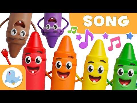 THE COLORS SONG 🌈 Learn by Singing 🎶 Red, Orange, Yellow, Green, Blue, Purple, Pink, Brown, Black...