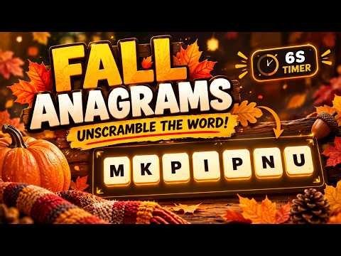 Can You Unscramble These 20 Fall Words? 🍂 | Anagram Challenge