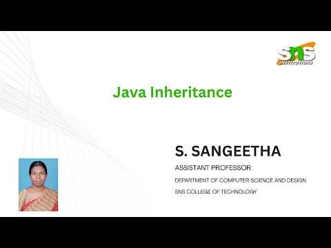Java Inheritance | Object Oriented Programming | SNS Institutions