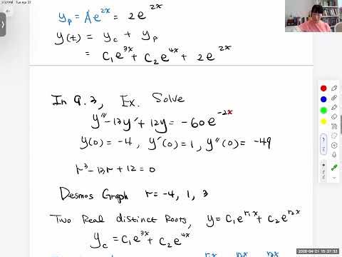 Differential Equation Sec 9 3 Undetermined Coefficient of Higher Order Equation