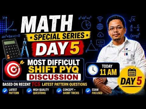 RI MATH Day 5🚀 | Top Selected Questions from Latest TCS Pattern | 100% Exam Focused