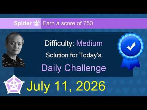 Microsoft Solitaire Collection: Spider - Medium - July 11, 2026