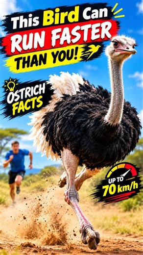 This Bird Can Run Faster Than You! 🐦💨 | Ostrich Facts#viral #trending