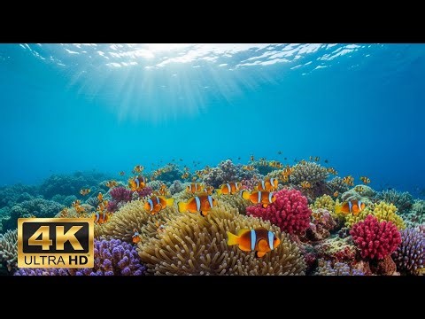 🌅 Deep Sea Aquarium 4K – Tranquil Fish Swimming & Soothing Background Music