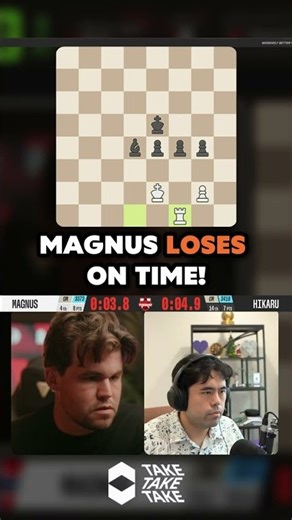 Hikaru beats Magnus on time in Titled Tuesday!! 🥶