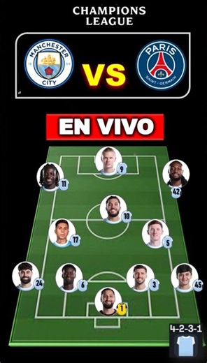 ✅ MANCHESTER CITY vs PSG [EN VIVO] - CHAMPIONS LEAGUE | JORNADA 2