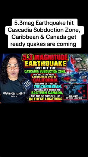 5.3mag Earthquake hit Cascadia Subduction Zone, Caribbean & Canada get ready quakes are coming #fyp #foryoupage #viral #canada #caribbean