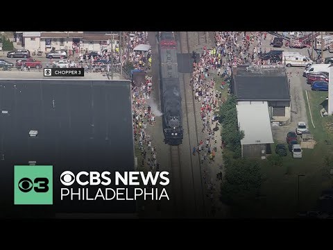 Train enthusiasts rejoice as Union Pacific locomotive "Big Boy" rolls through Bridgeport, PA