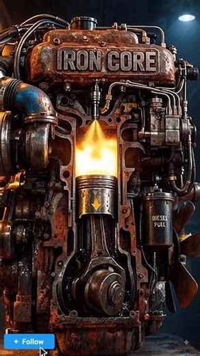 Iron Core Engine Power#Motorhead#Cutaway#Automotive#Mechanic#Engineering #USA#ViralReels#CarRepair