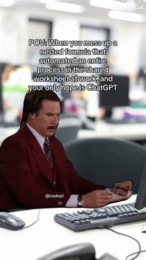 Messing up your nested formula in Excel #workmemes