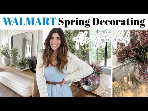 Spring Entryway Decorating / I Can't Believe These Spring Items are from Walmart Spring Haul