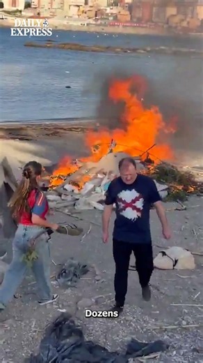 Anti-migrant protesters burn tents in Ceuta and block Red Cross aid as tensions escalate 🔴 #news