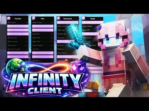 FREE MINECRAFT CHEAT CLIENT | Infinity Client 1.7 - 1.21 Free cheating client for donut smp