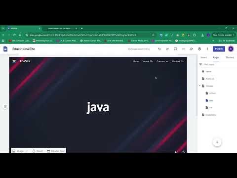 WEBDESIGNING IN GOOGLE SITES PART 3.1