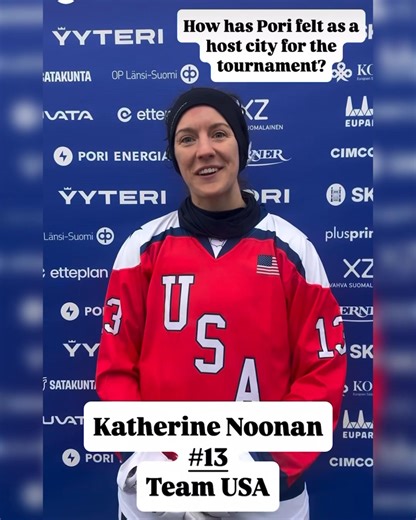 Player of the Game 🍞 USWNT forward Katie Noonan was named Player of the Game at the conclusion of this morning’s match against Finland. She scored the crucial first goal of the match to kickstart the Americans’ offense, and it proved to be the game-winner as Team USA skated on to a 3-0 victory! . In addition to scoring, Katie had several beautiful rushes toward the Finland net, showing off her powerful skating ability and smooth stickhandling skills. Her play and the energy she brought to every