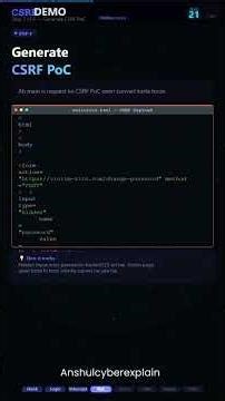 How Hackers Use CSRF Attack? Live Demo 😳 #ethicalhacking #ethicalhacking#cybersecurity#kalilinux