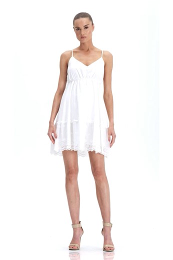 The White Summer Dress That Looks Effortlessly Luxurious | Premium Cotton Pool Party Dress