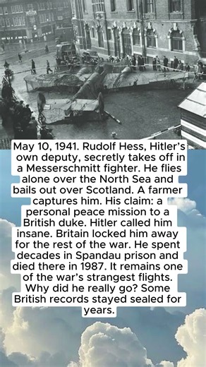 Hitler’s Deputy Flew Alone to Scotland… Why? | Rudolf Hess #Shorts