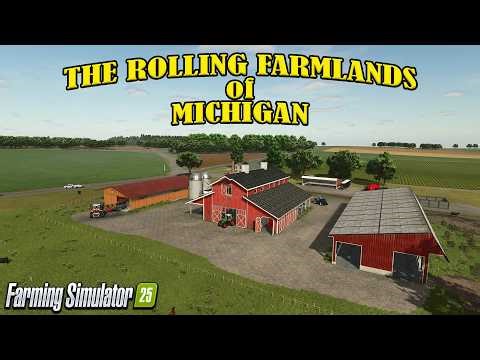 THE ROLLING FARMLANDS of MICHIGAN?! NEW MOD MAP! (TOUR/REVIEW!) Farming Simulator 25