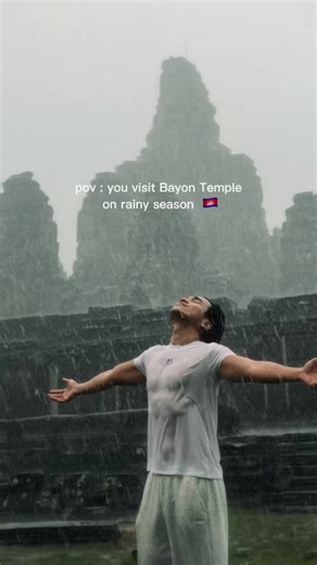 Angkor Wat Bayon Temple in Rainy Season — Cambodia Travel Video